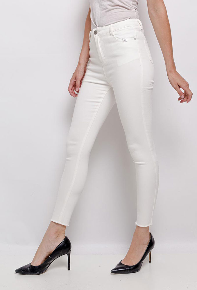 Polly White High Waist Jeans | Pretty Please Boutique