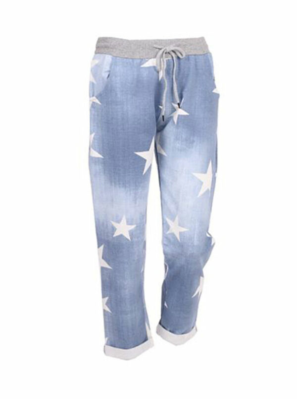 light denim star joggers