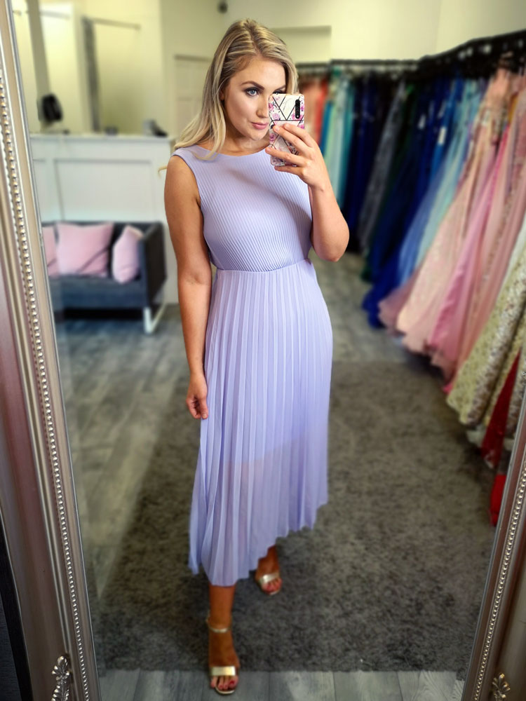 Lilac hotsell pleated dress