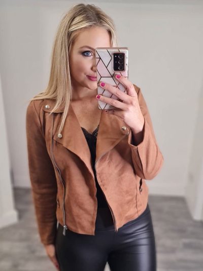 debbie suede brown jacket