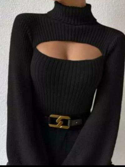 patzi black knit jumper